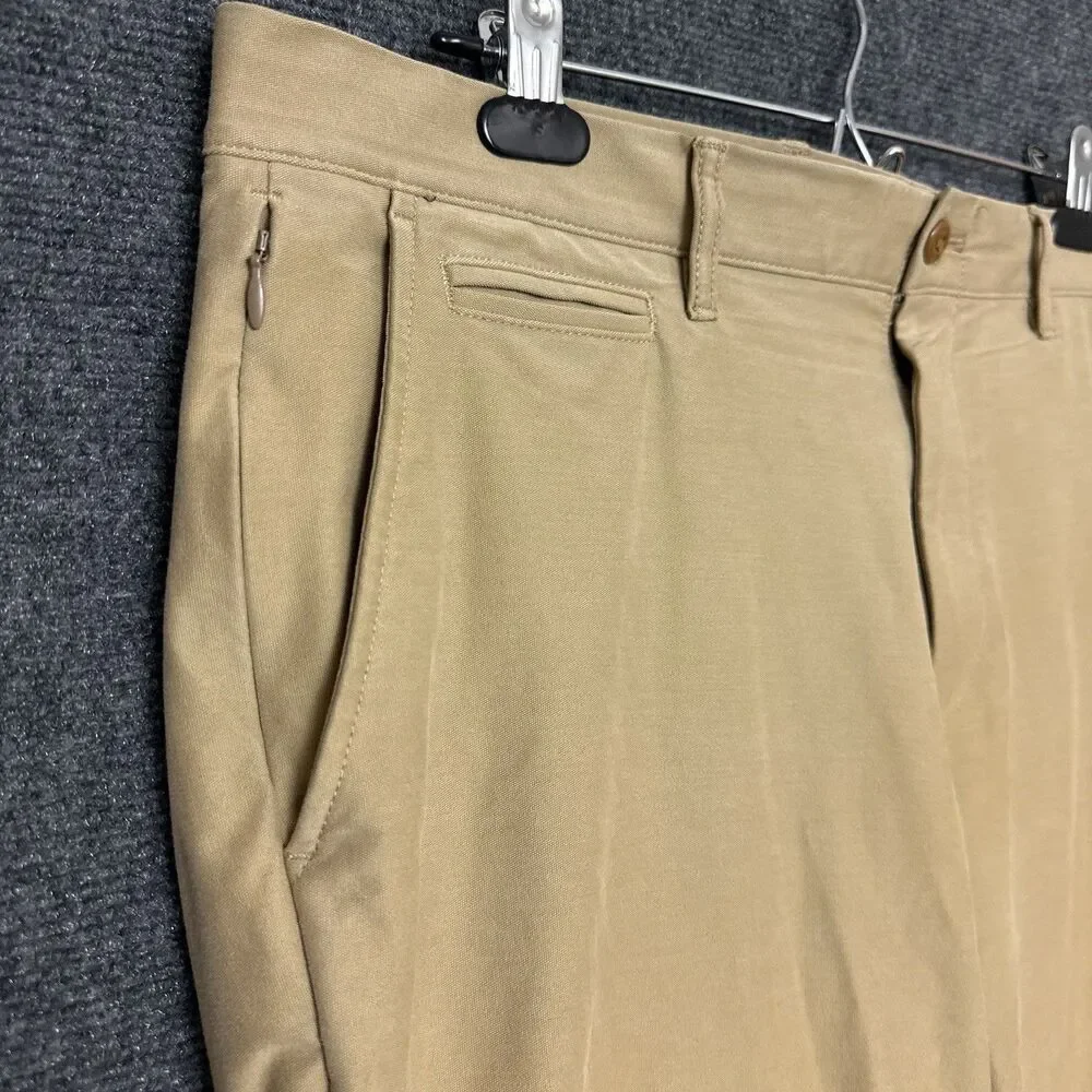 J Crew Athletic Performance Pant 35/34 Tan Oarsman Tapered 1040 Classic Preppy